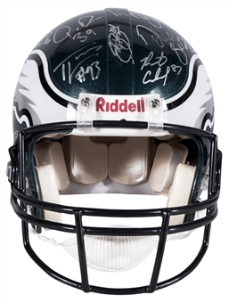 2008 Philadelphia Eagles Team Signed Full Sized Helmet With 35 Signatures (JSA)